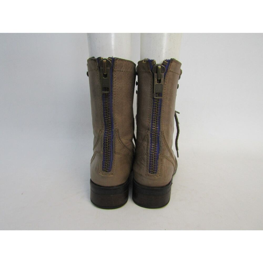 STEVE MADDEN Womens Size 5.5 M Brown Leather Zip Combat High Ankle Boots TROOPA - Picture 7 of 11